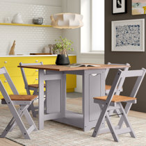 Folding dining table and deals 6 chairs set